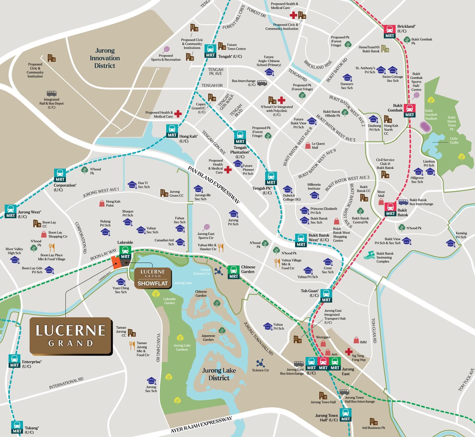 Lucerne Grand Location showflat Map